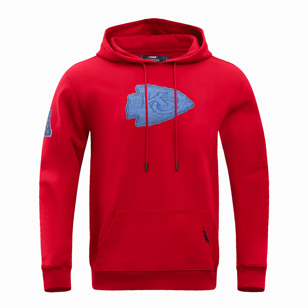 NFL KANSAS CITY CHIEFS VARSITY BLUES MEN'S PULLOVER HOODIE (RED)