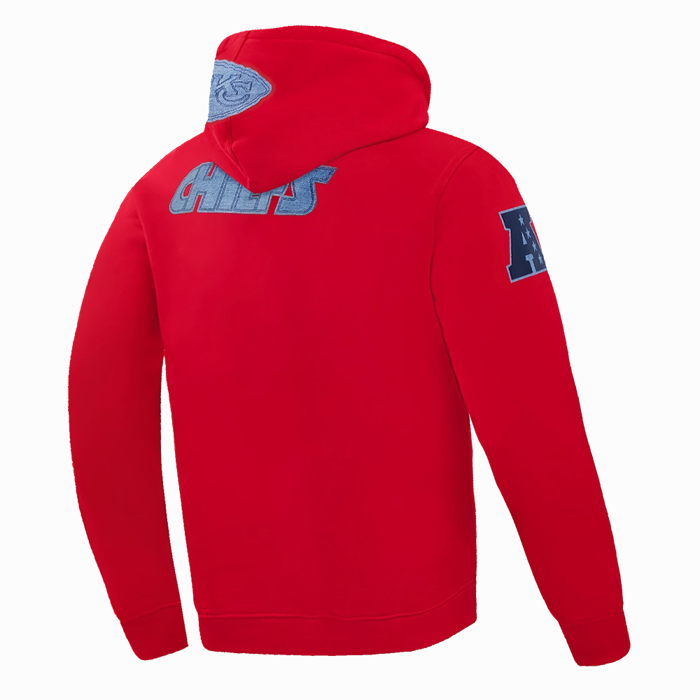 NFL KANSAS CITY CHIEFS VARSITY BLUES MEN'S PULLOVER HOODIE (RED)