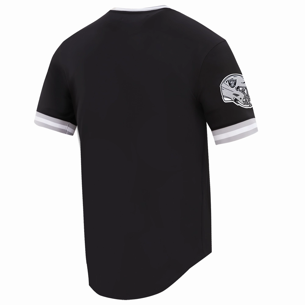 NFL LAS VEGAS RAIDERS CLASSIC CHENILLE DOUBLE KNIT TEE (BLACK)