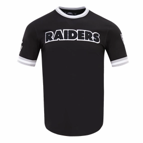 NFL LAS VEGAS RAIDERS CLASSIC CHENILLE DOUBLE KNIT TEE (BLACK)