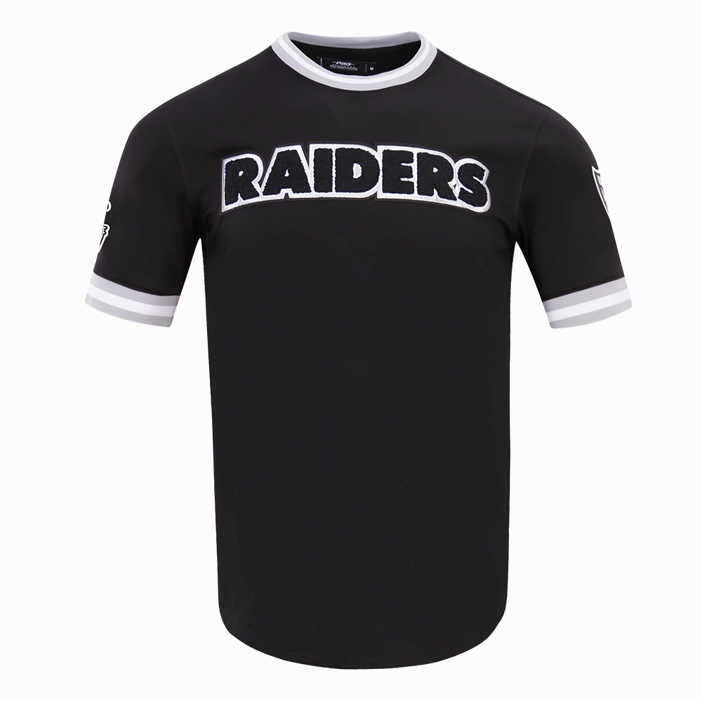 NFL LAS VEGAS RAIDERS CLASSIC CHENILLE DOUBLE KNIT TEE (BLACK)