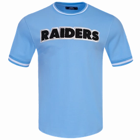 NFL LAS VEGAS RAIDERS CLASSIC CHENILLE DOUBLE KNIT TEE (UNIVERSITY BLUE)
