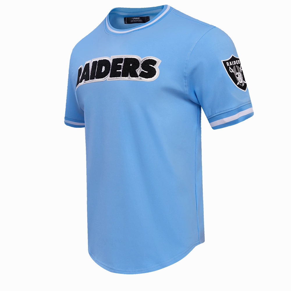 NFL LAS VEGAS RAIDERS CLASSIC CHENILLE DOUBLE KNIT TEE (UNIVERSITY BLUE)
