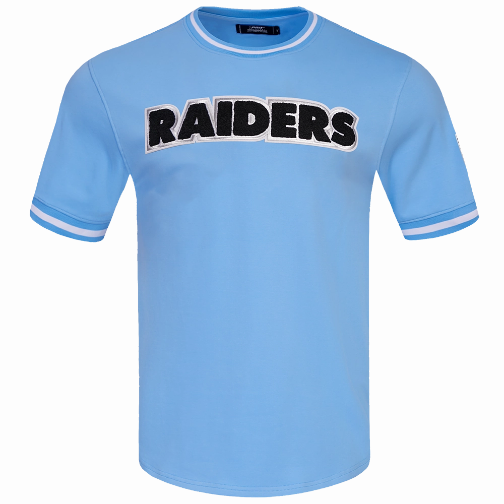 NFL LAS VEGAS RAIDERS CLASSIC CHENILLE DOUBLE KNIT TEE (UNIVERSITY BLUE)