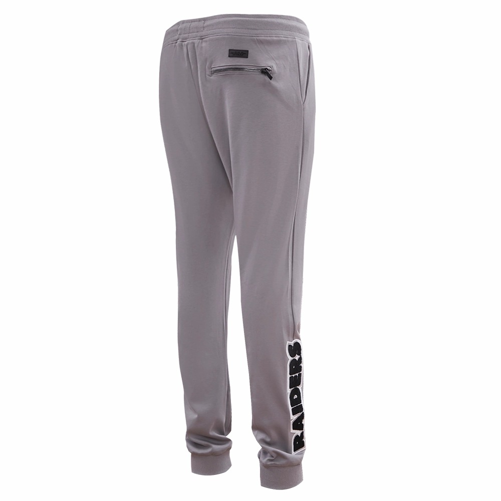 NFL LAS VEGAS RAIDERS CLASSIC CHENILLE MEN'S JOGGER (GRAY)