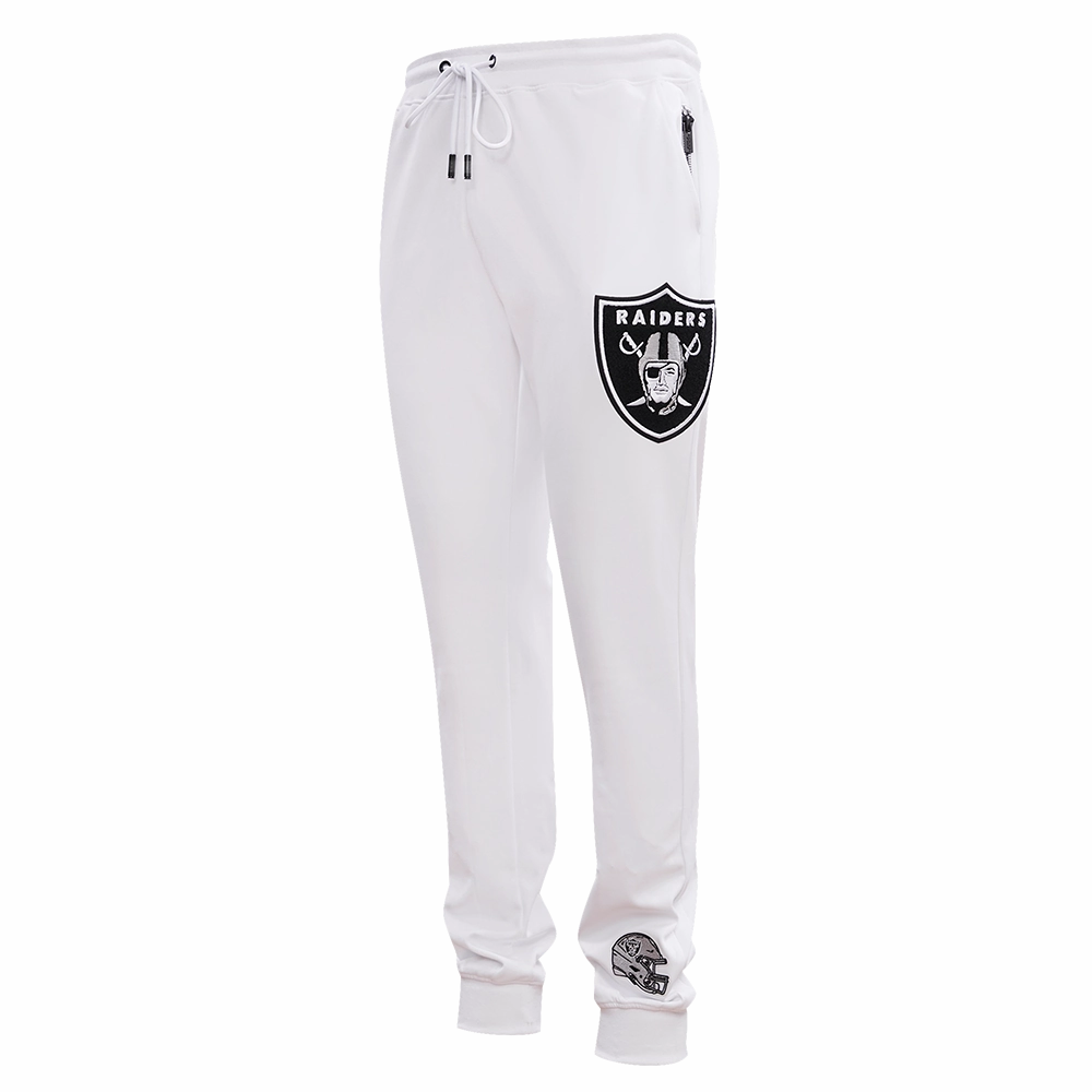 NFL LAS VEGAS RAIDERS CLASSIC CHENILLE MEN'S JOGGER (WHITE)