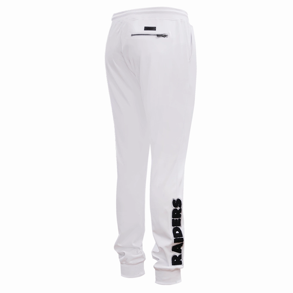 NFL LAS VEGAS RAIDERS CLASSIC CHENILLE MEN'S JOGGER (WHITE)