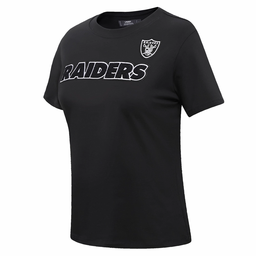 NFL LAS VEGAS RAIDERS CLASSIC SHORT SLEEVE WOMEN'S SLIM FIT TEE (BLACK)