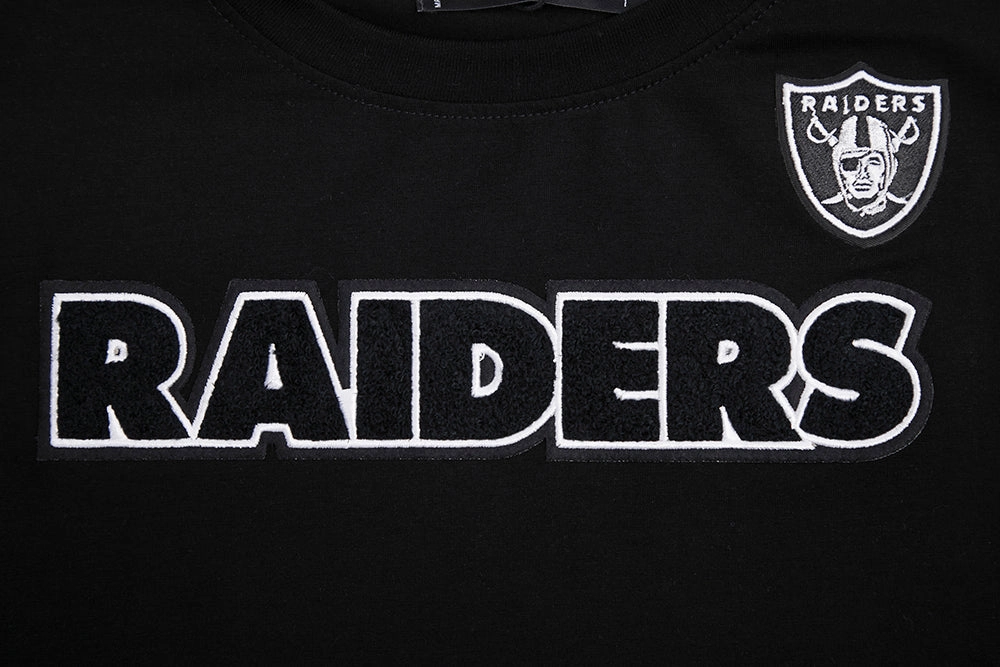 NFL LAS VEGAS RAIDERS CLASSIC SHORT SLEEVE WOMEN'S SLIM FIT TEE (BLACK)