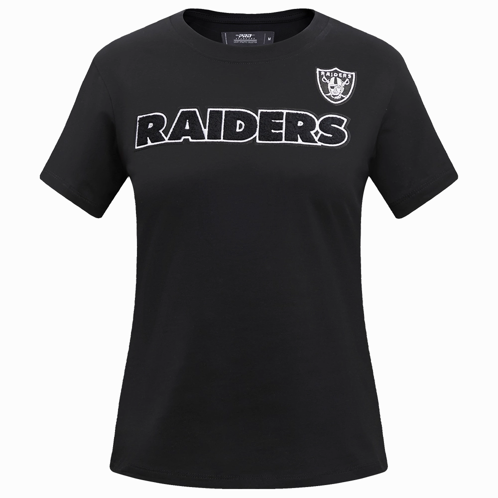 NFL LAS VEGAS RAIDERS CLASSIC SHORT SLEEVE WOMEN'S SLIM FIT TEE (BLACK)