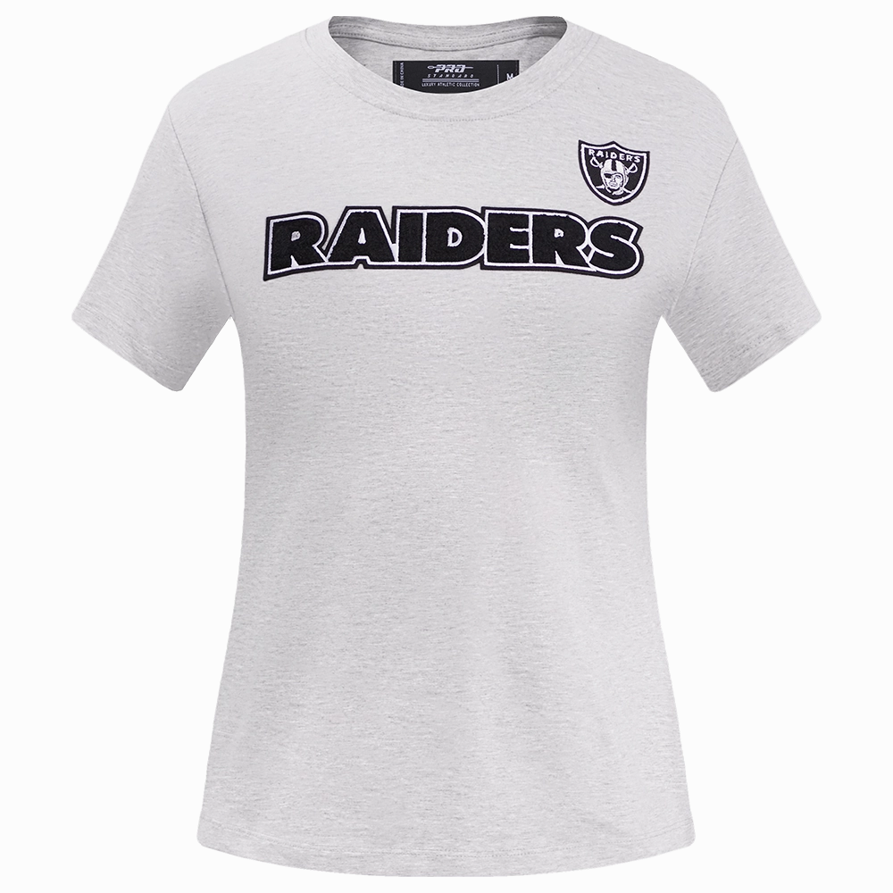 NFL LAS VEGAS RAIDERS CLASSIC SHORT SLEEVE WOMEN'S SLIM FIT TEE (HEATHER GREY)