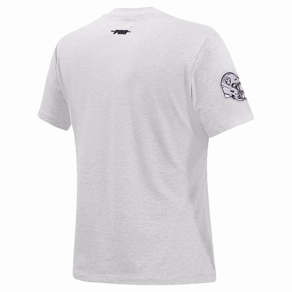 NFL LAS VEGAS RAIDERS CLASSIC SHORT SLEEVE WOMEN'S SLIM FIT TEE (HEATHER GREY)