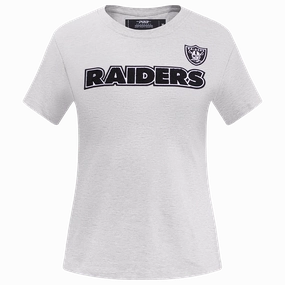 NFL LAS VEGAS RAIDERS CLASSIC SHORT SLEEVE WOMEN'S SLIM FIT TEE (HEATHER GREY)