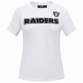 NFL LAS VEGAS RAIDERS CLASSIC SHORT SLEEVE WOMEN'S SLIM FIT TEE (WHITE)
