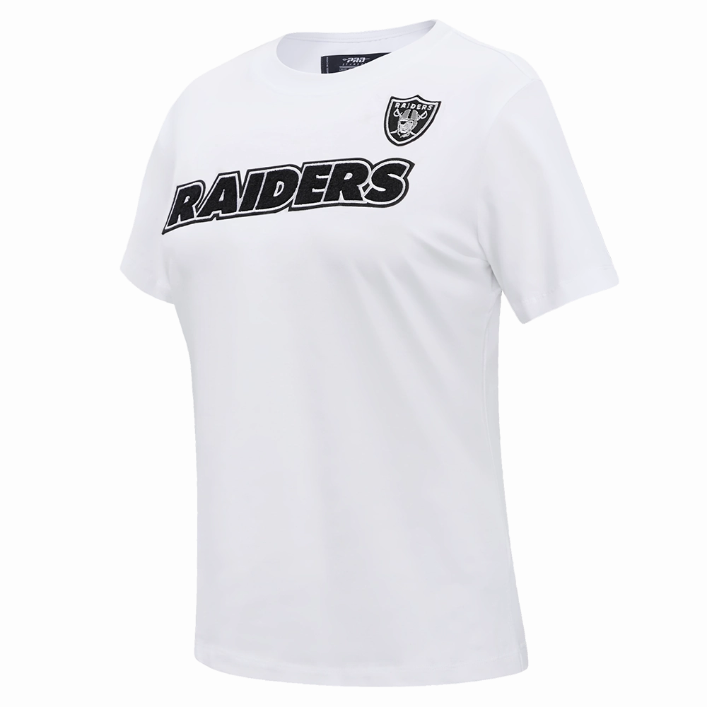 NFL LAS VEGAS RAIDERS CLASSIC SHORT SLEEVE WOMEN'S SLIM FIT TEE (WHITE)