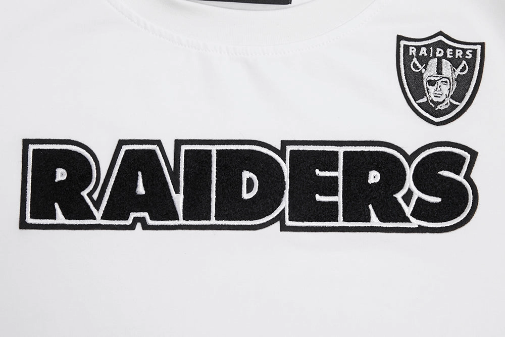NFL LAS VEGAS RAIDERS CLASSIC SHORT SLEEVE WOMEN'S SLIM FIT TEE (WHITE)