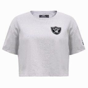 NFL LAS VEGAS RAIDERS CLASSIC WOMEN'S BOXY TEE (HEATHER GREY)