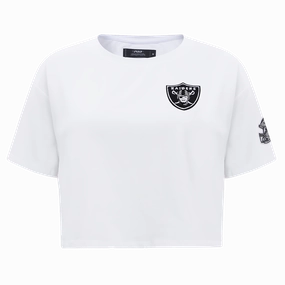 NFL LAS VEGAS RAIDERS CLASSIC WOMEN'S BOXY TEE (WHITE)