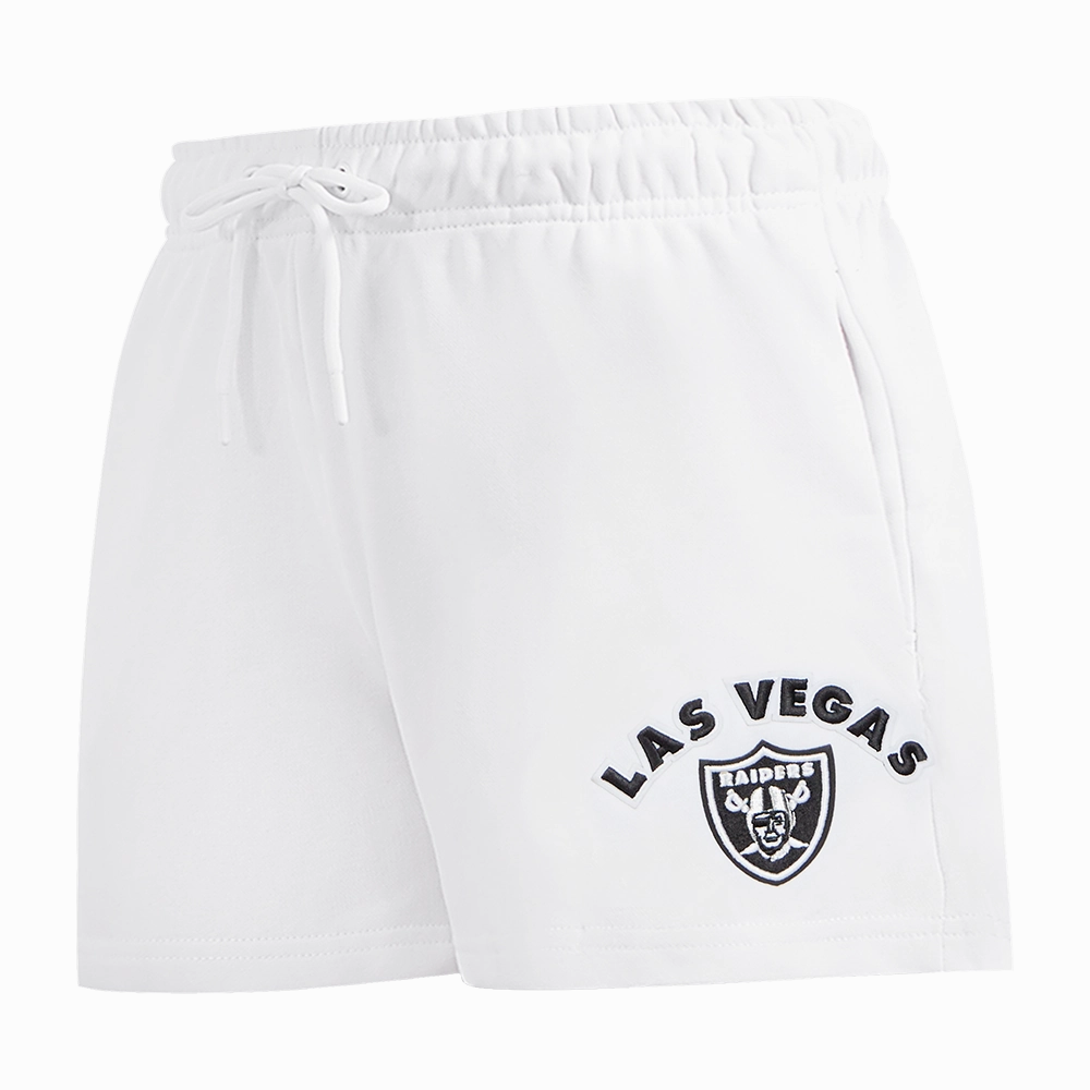 NFL LAS VEGAS RAIDERS CLASSIC WOMEN'S FLEECE SHORT (WHITE)