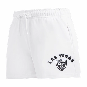 NFL LAS VEGAS RAIDERS CLASSIC WOMEN'S FLEECE SHORT (WHITE)