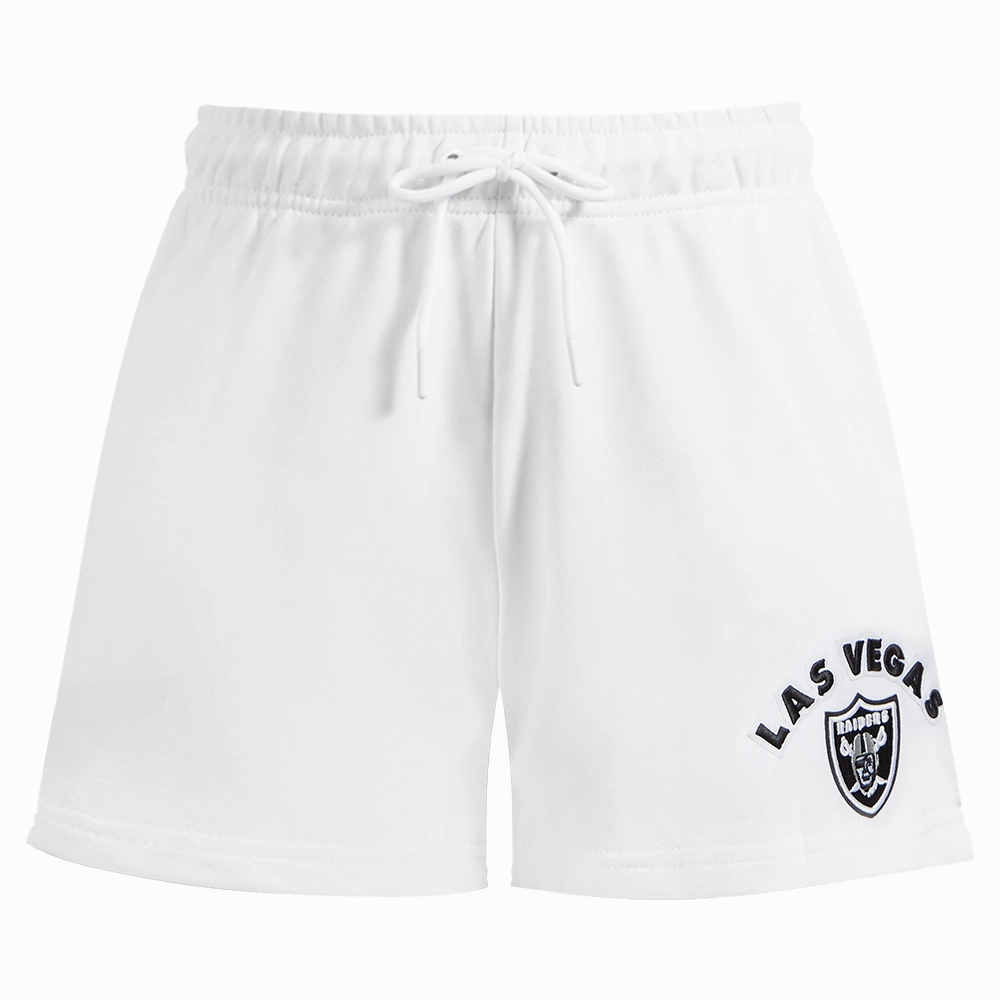 NFL LAS VEGAS RAIDERS CLASSIC WOMEN'S FLEECE SHORT (WHITE)