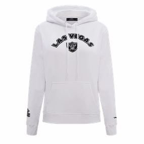 NFL LAS VEGAS RAIDERS CLASSIC WOMEN'S PULLOVER HOODIE (WHITE)