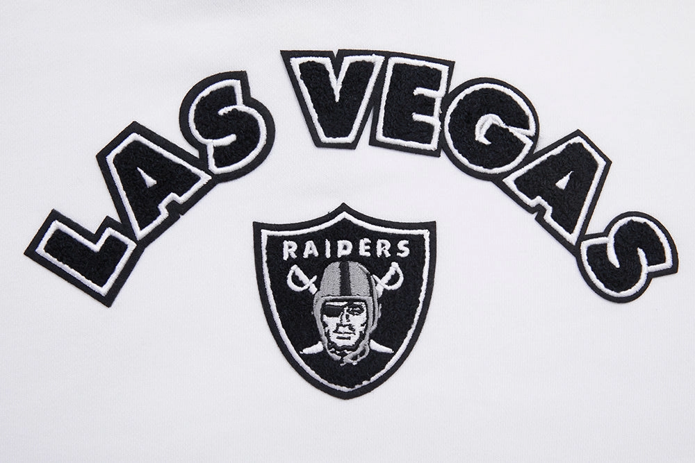 NFL LAS VEGAS RAIDERS CLASSIC WOMEN'S PULLOVER HOODIE (WHITE)