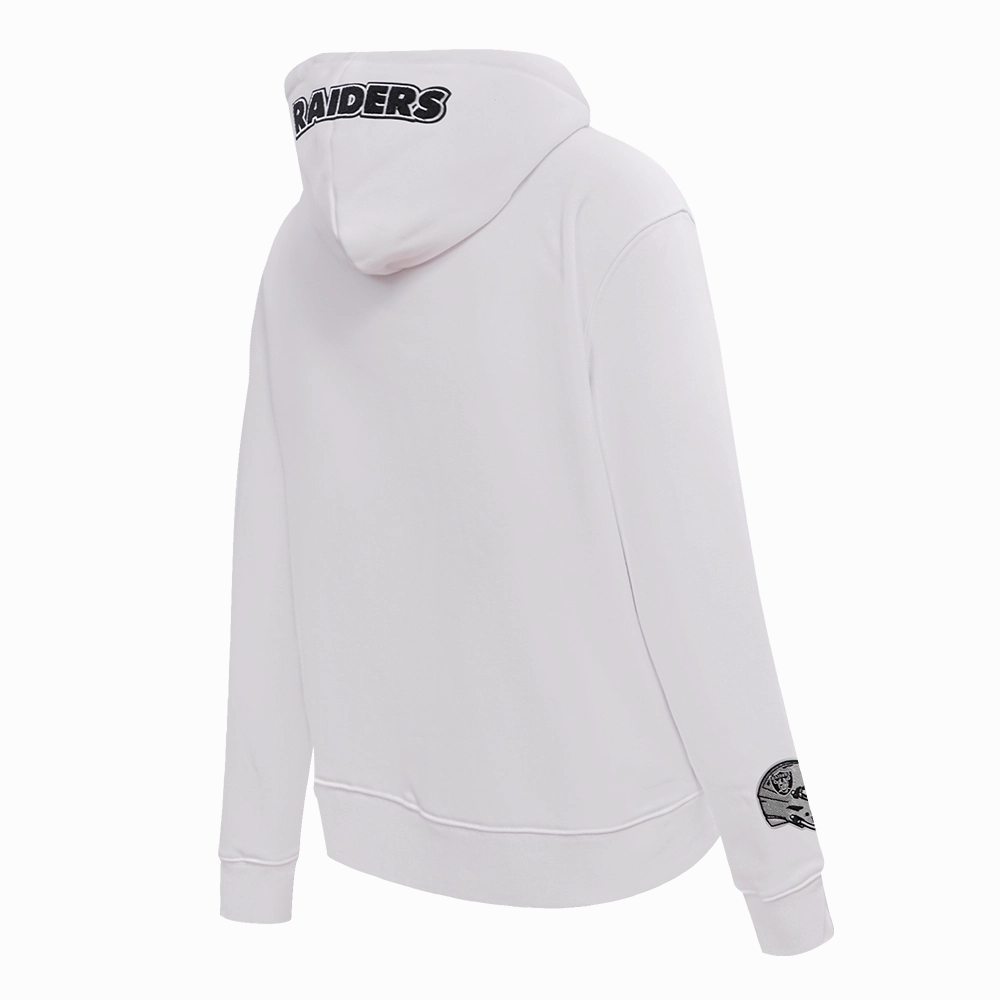 NFL LAS VEGAS RAIDERS CLASSIC WOMEN'S PULLOVER HOODIE (WHITE)