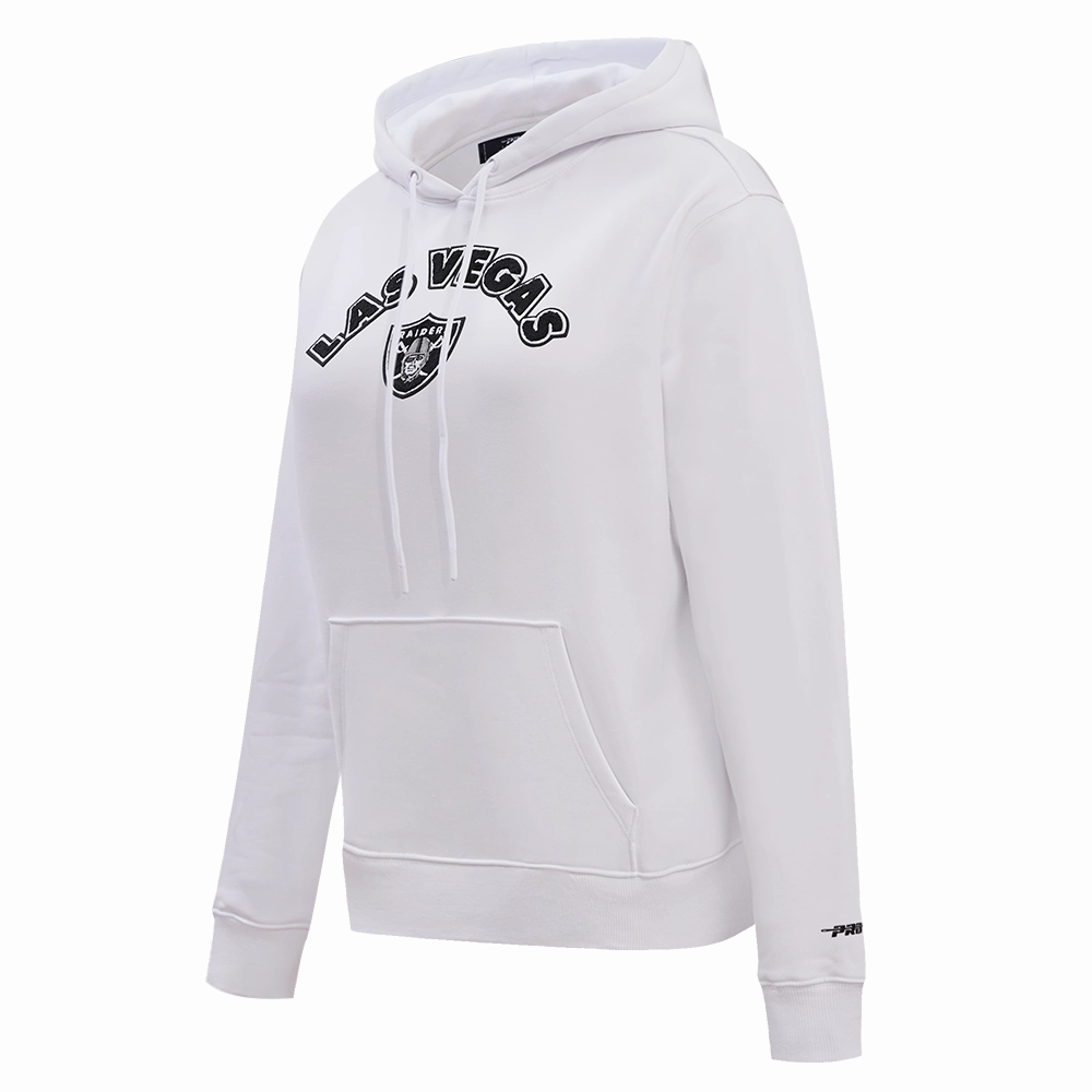 NFL LAS VEGAS RAIDERS CLASSIC WOMEN'S PULLOVER HOODIE (WHITE)