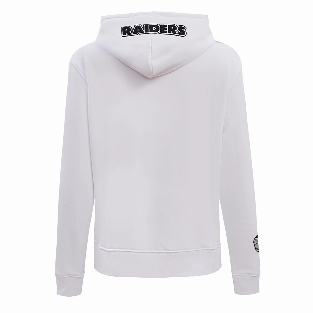 NFL LAS VEGAS RAIDERS CLASSIC WOMEN'S PULLOVER HOODIE (WHITE)