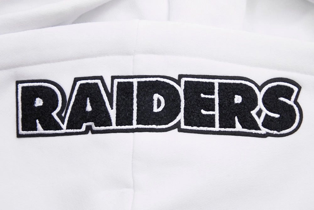 NFL LAS VEGAS RAIDERS CLASSIC WOMEN'S PULLOVER HOODIE (WHITE)