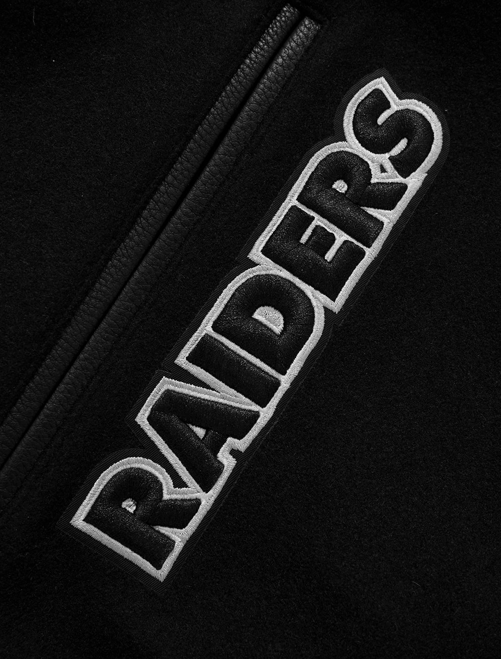 NFL LAS VEGAS RAIDERS CLASSIC WOOL MEN'S VARSITY JACKET (BLACK)