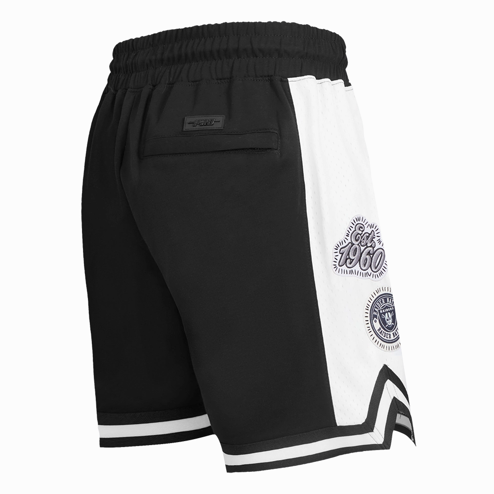 NFL LAS VEGAS RAIDERS DIY PICK STITCH MEN'S DOUBLE KNIT 2.0 SHORT (BLACK)
