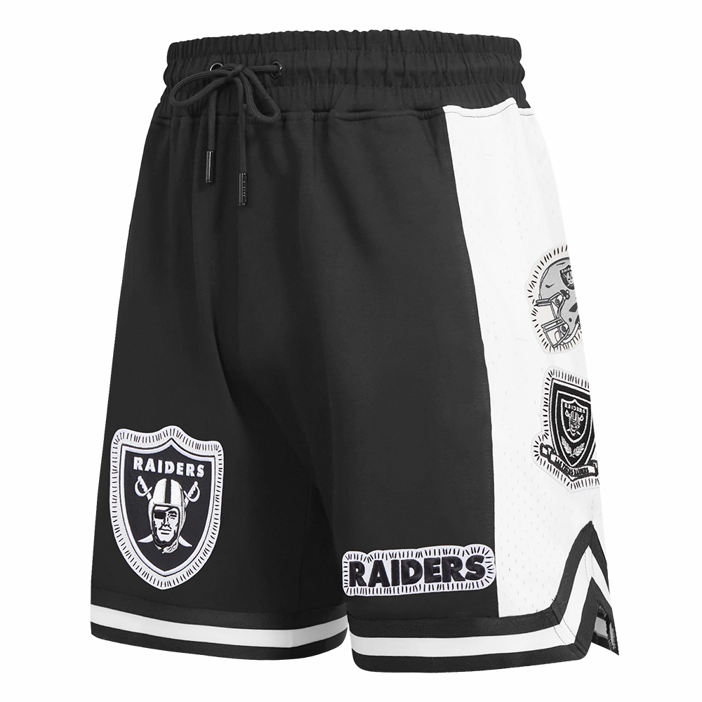 NFL LAS VEGAS RAIDERS DIY PICK STITCH MEN'S DOUBLE KNIT 2.0 SHORT (BLACK)