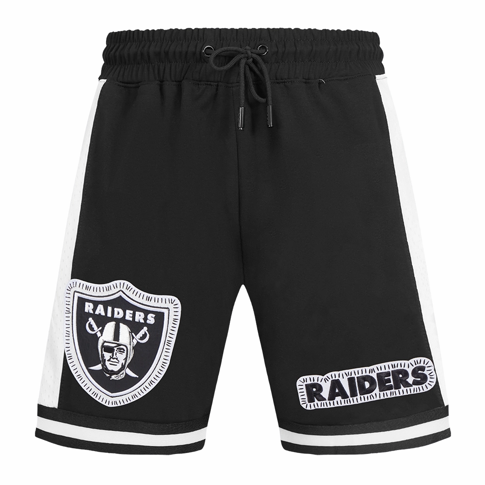NFL LAS VEGAS RAIDERS DIY PICK STITCH MEN'S DOUBLE KNIT 2.0 SHORT (BLACK)