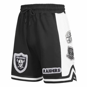NFL LAS VEGAS RAIDERS DIY PICK STITCH MEN'S DOUBLE KNIT 2.0 SHORT (BLACK)