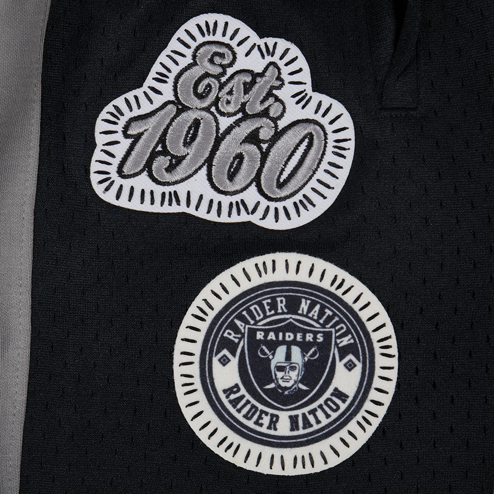 NFL LAS VEGAS RAIDERS DIY PICK STITCH MEN'S DOUBLE KNIT 2.0 SHORT (GRAY/BLACK)