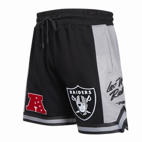 NFL LAS VEGAS RAIDERS FAST LANE DOUBLE KNIT 2.0 MEN'S SHORT (BLACK/GRAY)