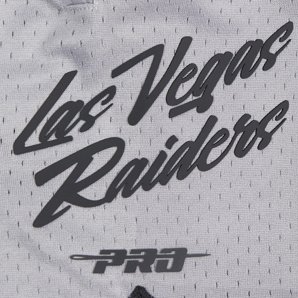 NFL LAS VEGAS RAIDERS FAST LANE DOUBLE KNIT 2.0 MEN'S SHORT (BLACK/GRAY)