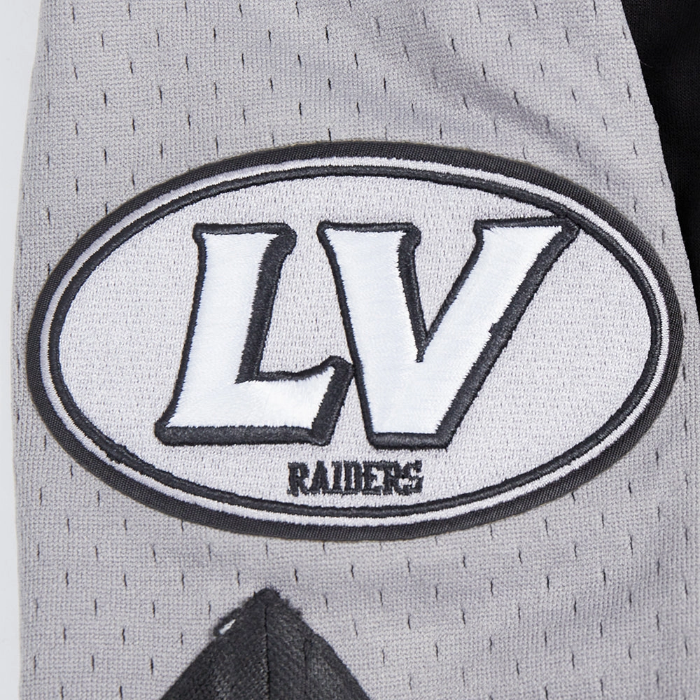 NFL LAS VEGAS RAIDERS FAST LANE DOUBLE KNIT 2.0 MEN'S SHORT (BLACK/GRAY)