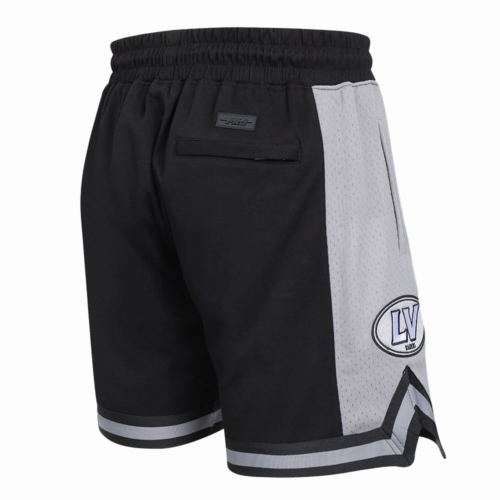 NFL LAS VEGAS RAIDERS FAST LANE DOUBLE KNIT 2.0 MEN'S SHORT (BLACK/GRAY)