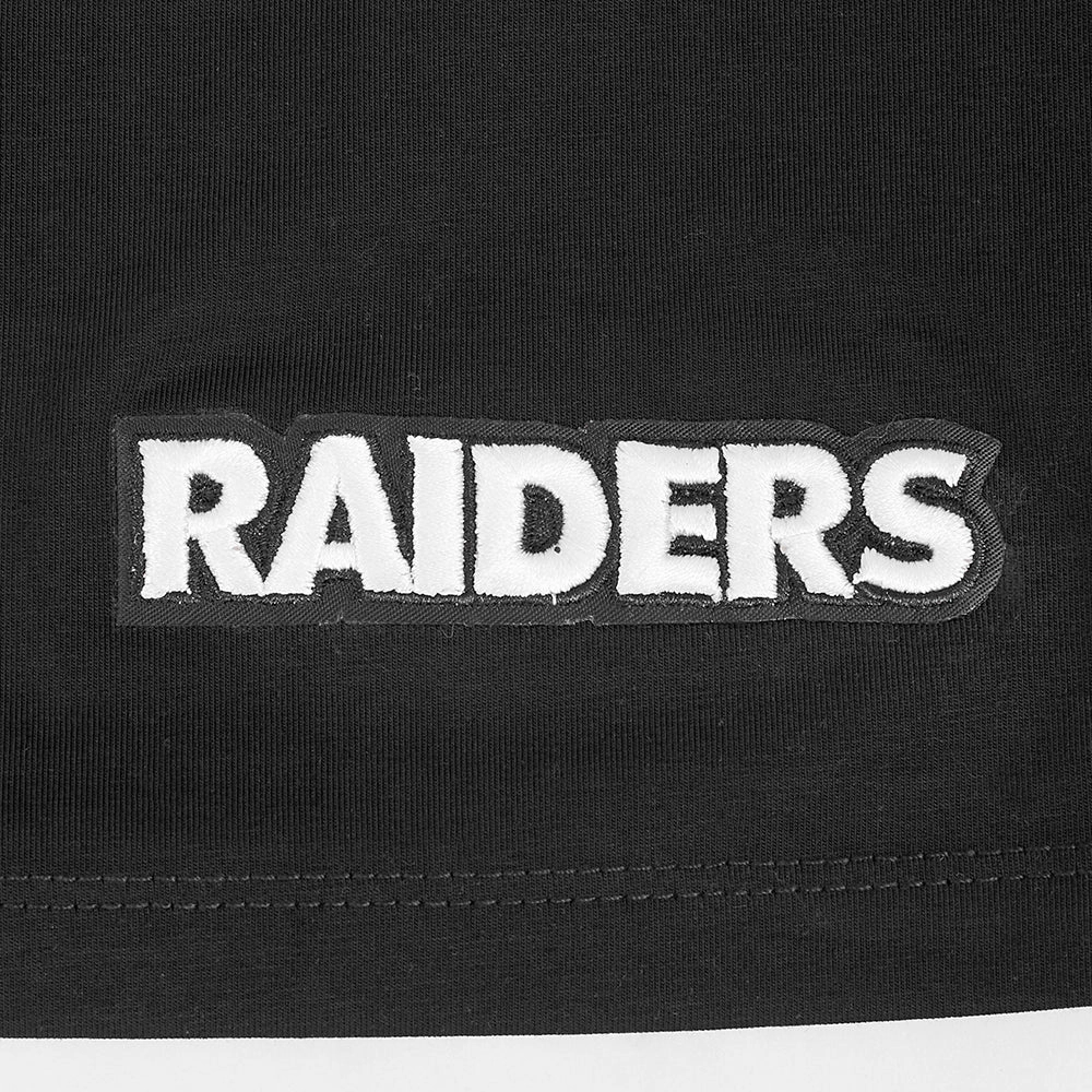 NFL LAS VEGAS RAIDERS GAME DAY CLASSICS WOMEN'S SINGLE JERSEY BABY DOLL TEE (BLACK)