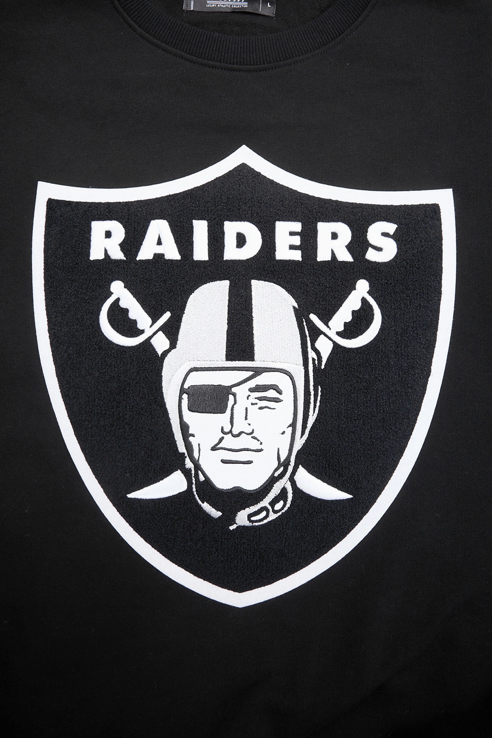 NFL LAS VEGAS RAIDERS MASHUP MEN'S RIB CREWNECK (BLACK/GRAY)
