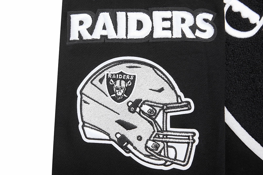 NFL LAS VEGAS RAIDERS MASHUP MEN'S RIB CREWNECK (BLACK/GRAY)