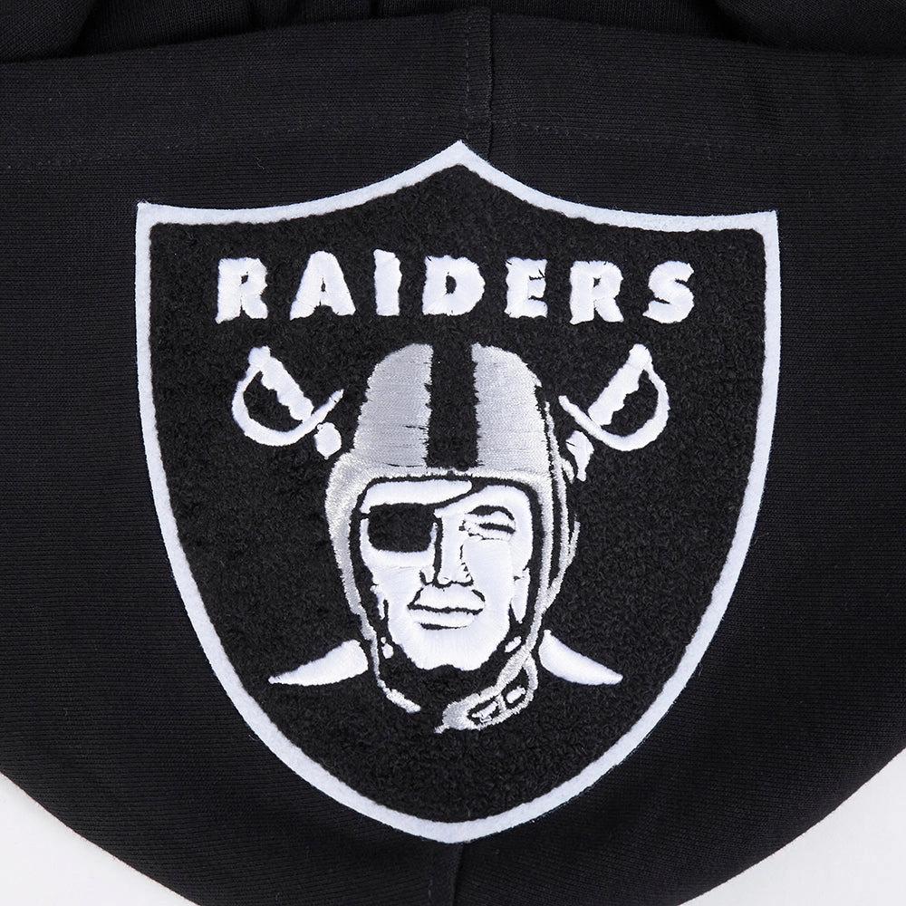 NFL LAS VEGAS RAIDERS MASHUP MEN'S RIB PULLOVER HOODIE (BLACK/GRAY)