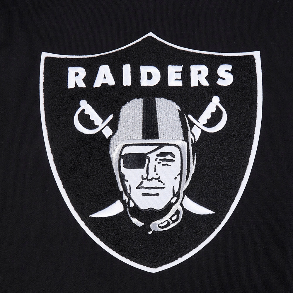NFL LAS VEGAS RAIDERS MASHUP MEN'S RIB PULLOVER HOODIE (BLACK/GRAY)