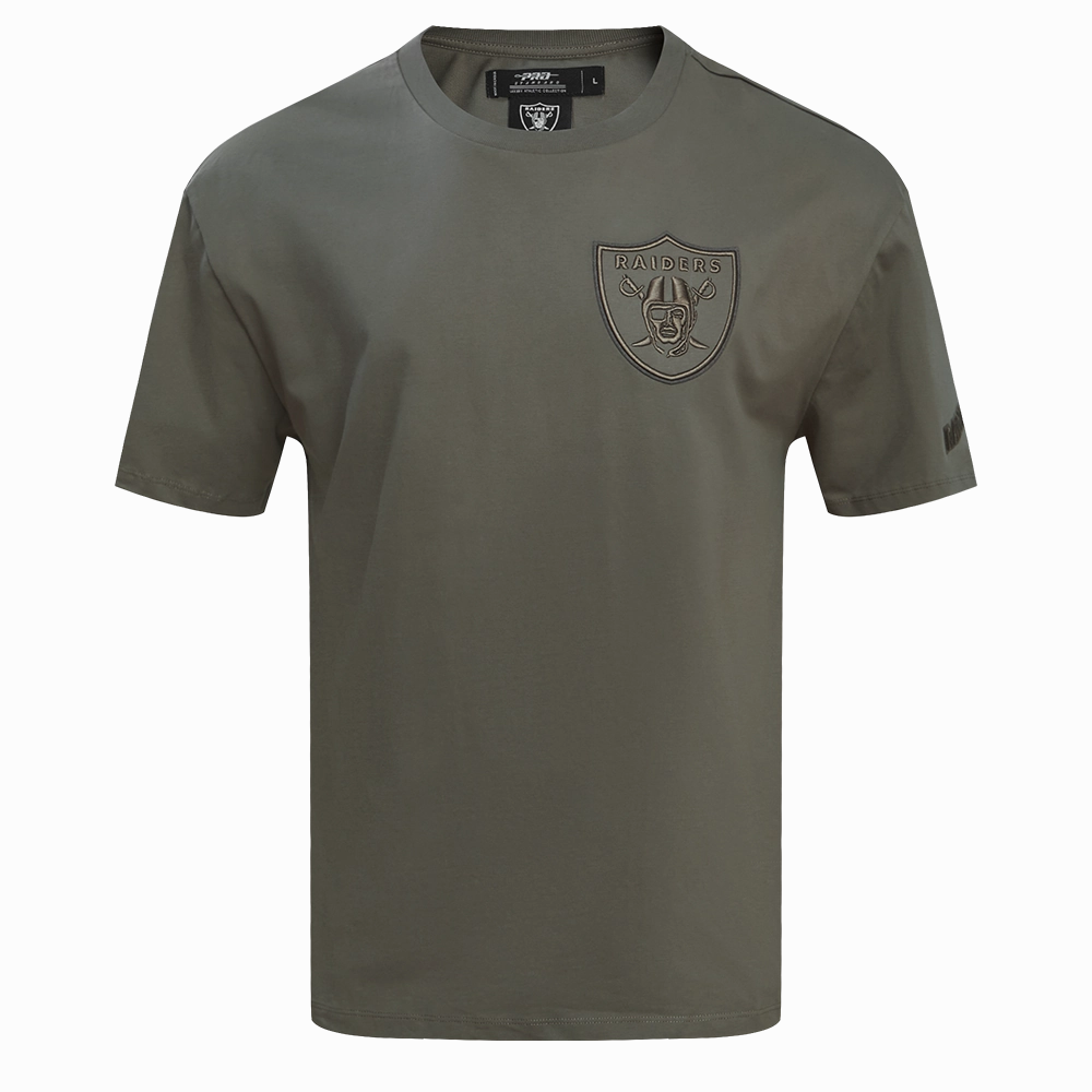 NFL LAS VEGAS RAIDERS NEUTRAL DROP SHOULDER MEN'S TEE (DARK TAUPE)