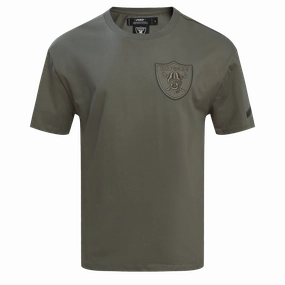 NFL LAS VEGAS RAIDERS NEUTRAL DROP SHOULDER MEN'S TEE (DARK TAUPE)