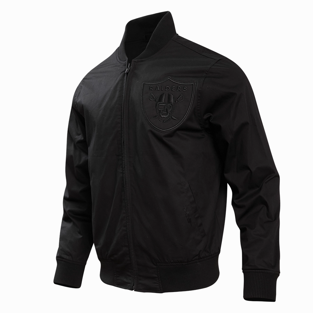 NFL LAS VEGAS RAIDERS NEUTRAL MEN'S TWILL JACKET (BLACK)