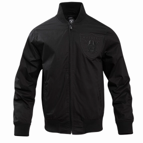 NFL LAS VEGAS RAIDERS NEUTRAL MEN'S TWILL JACKET (BLACK)